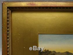 1897 Pair Small Antique Indistinctly Monogrammed Watercolour Landscape Painting