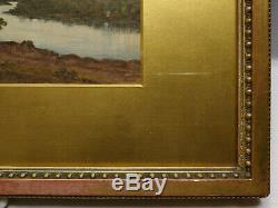 1897 Pair Small Antique Indistinctly Monogrammed Watercolour Landscape Painting