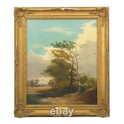 19th Century Pair of Antique English Landscape Paintings c. 1843 by G. A. Turner