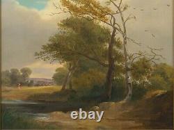 19th Century Pair of Antique English Landscape Paintings c. 1843 by G. A. Turner