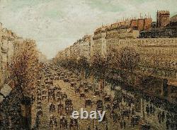 19th century French Impressionist Pairs, Le Boulevard, Montmartre Street Scene