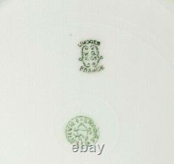 2 ANTIQUE Limoges W. Geurin Courting Couple Plates 1892 1932 9 7/8 signed EUC