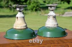 2 Crouse Hinds 12 Sign Globe Light Green Porcelain Industrial Gas Station Barn