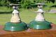 2 Crouse Hinds 12 Sign Globe Light Green Porcelain Industrial Gas Station Barn