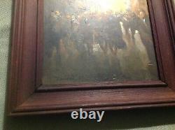 2 Old Vintage Russian Oil Paintings Kosomov Originals City Art Pair Moscow 1990