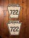 2 Pennsylvania Keystone Sign Route 722 Penna Highway Antique Vintage Old Pair