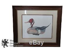 2 Vintage Pencil Signed Lantz Duck Lithograph Prints Mallard Pintail Pair 29