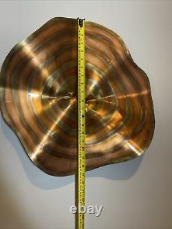 2003 Curtis Jere Signed Copper Convergence Pair Wall Art Sculptures 27 & 19