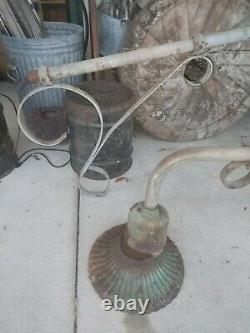 4 Antique Industrial green Porcelain Wall Mount Light NAUTICAL GARAGE BARN SIGN