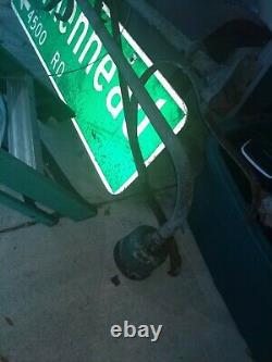 4 Antique Industrial green Porcelain Wall Mount Light NAUTICAL GARAGE BARN SIGN