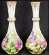 55cm 21.6 Monumental 1852 Sevres Delhi Vase Pair Signed Floral Antique Xix C