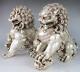 6 Exquisite Chinese Silver Copper Bronze Fu Foo Dog Guardian Lion Statue Pair