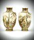 A Impressive Pair Of Japanese Satsuma Vases. Signed By Kizan. Meiji Era