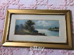 A+ Pair! Antique Hudson Valley Paintings Henry Chandler 1854 1928 Orig Frames