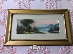 A+ Pair! Antique Hudson Valley Paintings Henry Chandler 1854 1928 Orig Frames