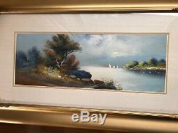 A+ Pair! Antique Hudson Valley Paintings Henry Chandler 1854 1928 Orig Frames