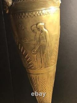 A Pair Of Antique Bronze Vase Signed F. LeVillain Circa 1880, Neo Classic Taste