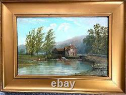 A Pair Of Antique Oil Paintings By Richard Allam Landscapes