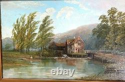 A Pair Of Antique Oil Paintings By Richard Allam Landscapes