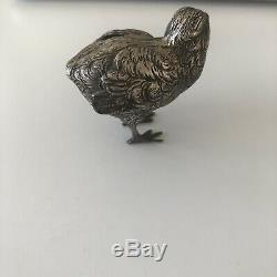 A Pair Of Sterling Silver Signed Buccellati Italy Bird Two Miniature Birds