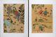 A Pair Of Korean Painting, Colorful Korean Traditional Costumes And Daily Life