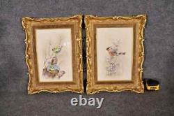 A Pair of Royal Worcester Porcelain Signed Framed Plaques