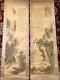 A Pair Of Signed Antique Chinese Qing Or Japanese Edo Period Scroll Paintings