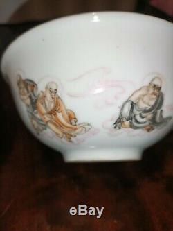 A pair of antique chinese porcelain bowls with mark