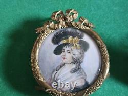 ANTIQUE MINIATURE MATCHED PAIR portrait bronze frame, 1890's, 1 MORE GF Signed