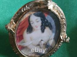 ANTIQUE MINIATURE MATCHED PAIR portrait bronze frame, 1890's, 1 MORE GF Signed