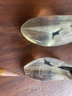 Abraham Palatnik PAL Lucite PAIR Orca Killer Whale Sculpture Acrylic 10 MCM