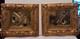 Alfred Prehn Antique Oil Wood Painting Pair The Hen House 1880's Signed Original