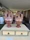 Almost A Pair Large Signed Antique Pottery Porcelain Vase Middle Eastern Design
