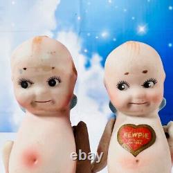 Antique 1900s Pair of Bisque Rose O' Neill Kewpie Doll Signed Jointed Arms