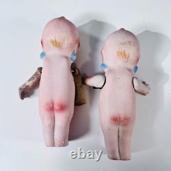 Antique 1900s Pair of Bisque Rose O' Neill Kewpie Doll Signed Jointed Arms