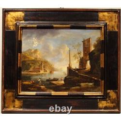 Antique 1936 Italy Pair paintings Oil on copper Landscapes signed CALZOLARI