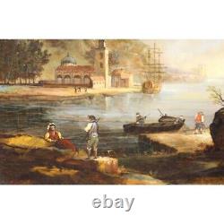 Antique 1936 Italy Pair paintings Oil on copper Landscapes signed CALZOLARI