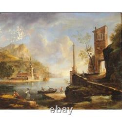 Antique 1936 Italy Pair paintings Oil on copper Landscapes signed CALZOLARI