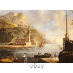 Antique 1936 Italy Pair paintings Oil on copper Landscapes signed CALZOLARI