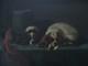 Antique 19th Century Pair Cavalier King Charles Spaniel Dog Oil Painting Signed