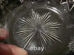 Antique Abp Pair Hawkes Cut Glass Bowls American Brilliant Period Signed