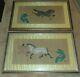 Antique Asian Art Pair Signed Seal Chinese Paintings On Silk