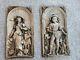 Antique Authentic Bronze Wall Plaques Pair Regist Gustav Grohe Signed 1826-1906