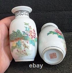 Antique China Chinese Pair Of Porcelain Vases Signed