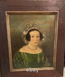 Antique Dated 1806 John Livingstone Lady & Gentleman Oil On Canvas Portraits