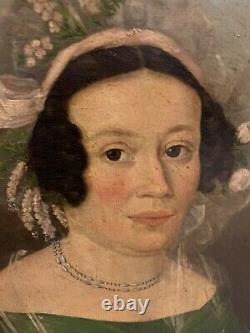 Antique Dated 1806 John Livingstone Lady & Gentleman Oil On Canvas Portraits