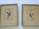 Antique Edmund Strauchen Pair Portrait Women Woman Female Model Mid Century Mod