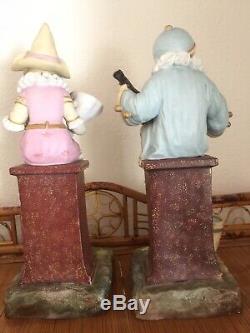 Antique French Bisque Pair Pierrot Children Signed. Samson