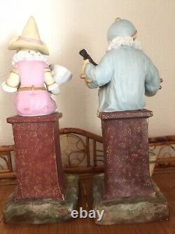 Antique French Bisque Pair Pierrot Children Signed. Samson See Markings
