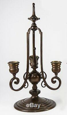 Antique French Bronze Candelabra Pair (2), Signed F. Barbedienne